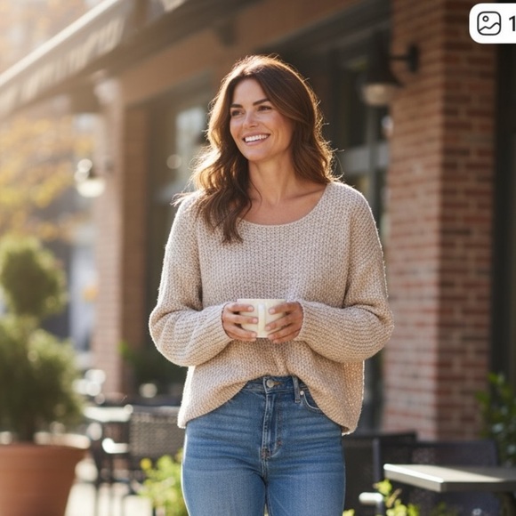 Lord & Taylor Women's Beige Sweater - Picture 1 of 4